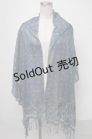 画像: axes femme / アラジン/大判ストール  紺 S-25-01-22-1026-AX-BG-HR-ZS