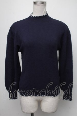 画像: axes femme / タートルネックニット  ブルー S-25-01-22-1053-AX-TO-HR-ZT306