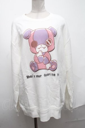 画像: NieR Clothing / ちゃむちゃむスウェット  白 S-25-01-22-020-PU-BL-AS-ZY