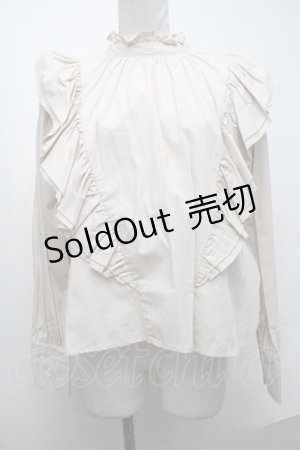 画像: LOLITAその他(お買取対象外) / フリル立ち襟トップス  ベージュ S-25-01-22-027-LO-BL-HR-ZS