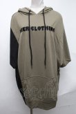 画像1: NieR Clothing / バイカラーロゴプリントプルオーバー  黒ｘカーキ S-25-01-22-049-PU-TO-HR-ZS (1)