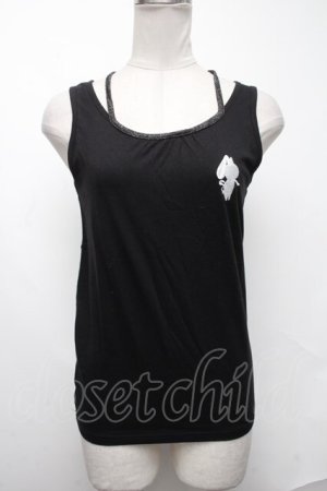 画像: NieR Clothing / 刺繍タンク  黒 S-25-01-22-050-PU-TO-AS-ZS