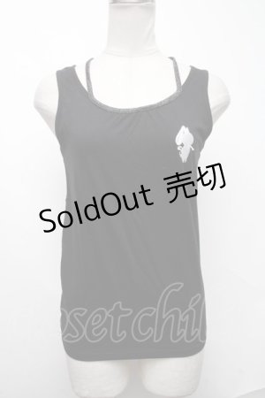 画像: NieR Clothing / 刺繍タンク  黒 S-25-01-22-050-PU-TO-AS-ZS