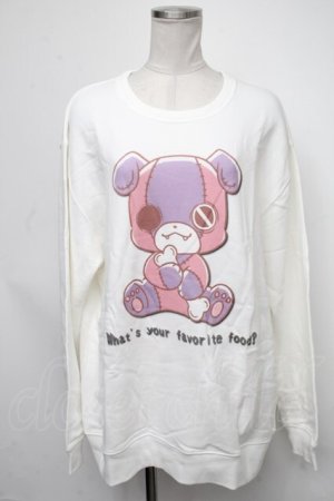 画像: NieR Clothing / ちゃむちゃむスウェット  白 S-25-01-23-022-PU-BL-AS-ZY