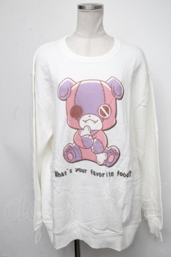 画像1: NieR Clothing / ちゃむちゃむスウェット  白 S-25-01-23-022-PU-BL-AS-ZY (1)