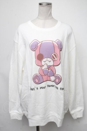 画像: NieR Clothing / ちゃむちゃむスウェット  白 S-25-01-23-024-PU-BL-AS-ZY