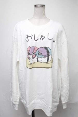 画像: NieR Clothing / おしゅしスウェット  白 S-25-01-23-031-PU-TO-AS-ZI