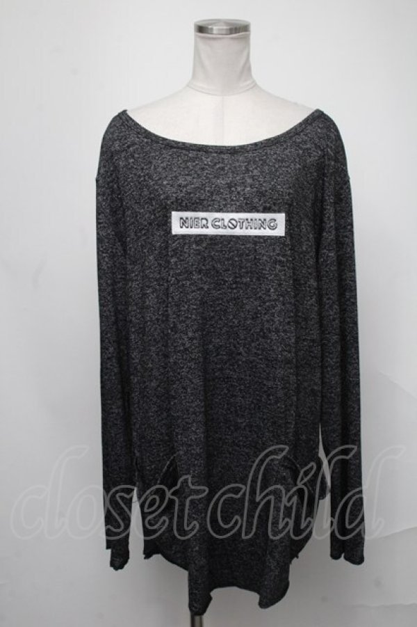 画像1: NieR Clothing / ロゴトレーナー  黒 S-25-01-23-038-PU-TO-HR-ZT311 (1)