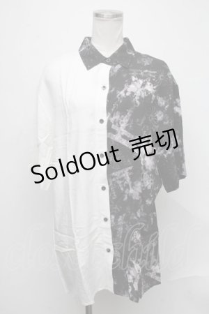 画像: NieR Clothing / プリントシャツ  黒 S-25-01-23-042-PU-TO-AS-ZS