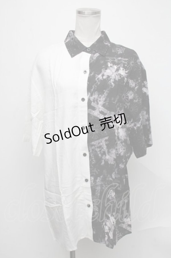 画像1: NieR Clothing / プリントシャツ  黒 S-25-01-23-042-PU-TO-AS-ZS (1)