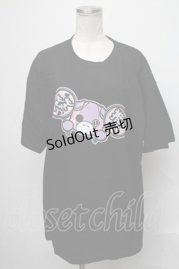 画像1: NieR Clothing / ちゃむちゃむ推しTシャツ  黒 S-25-01-23-048-PU-TO-AS-ZI (1)