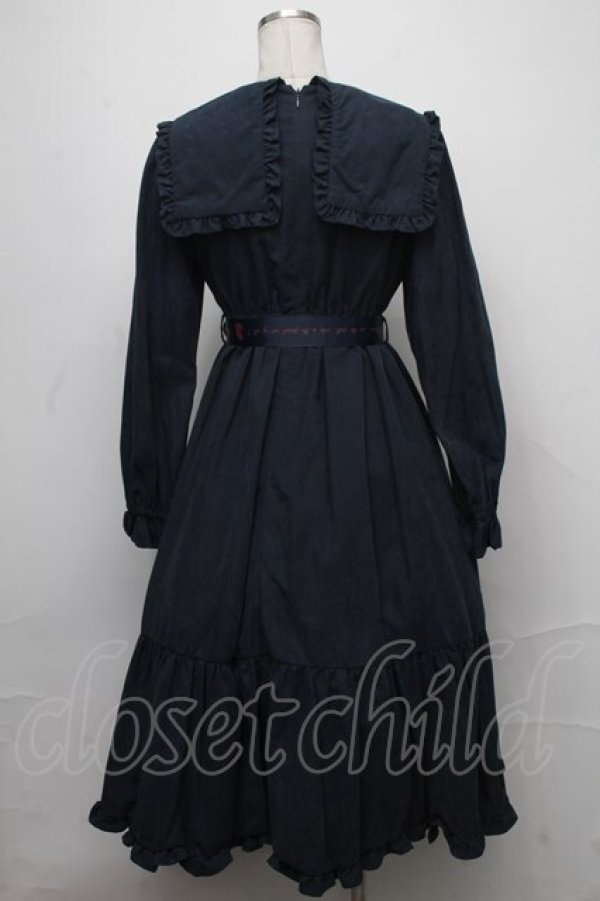 画像2: Maison de FLEUR / SnowWhiteワンピース  紺 S-25-01-25-052-LO-OP-HR-ZT438 (2)