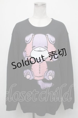 画像: 【SALE】NieR CLOTHING / プリントトレーナー  黒 S-25-01-25-017-PU-TO-HR-ZT311