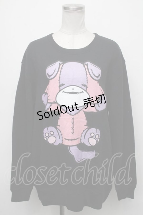 画像1: 【SALE】NieR CLOTHING / プリントトレーナー  黒 S-25-01-25-017-PU-TO-HR-ZT311 (1)