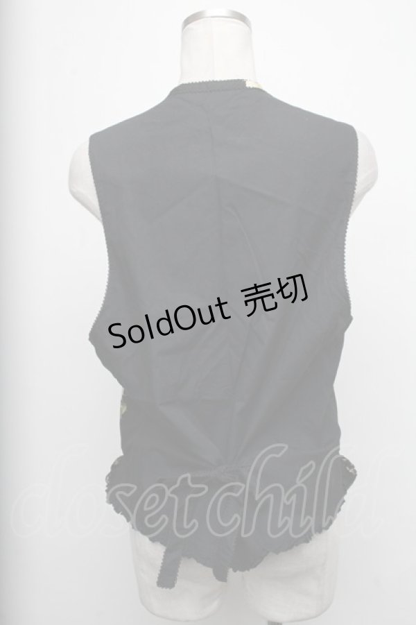 画像2: 【SALE】PINK HOUSE / ホワイトローズベスト  黒 S-25-01-27-077-LO-BL-AS-ZT057 (2)