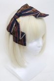 画像1: Angelic Pretty / Checkmateカチューシャ  紺 S-25-01-27-020-AP-AC-HR-ZS (1)