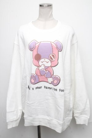 画像: NieR Clothing / ちゃむちゃむスウェット  白 S-25-01-27-050-PU-BL-AS-ZY