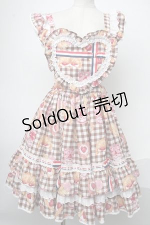 画像: Angelic Pretty / いちごBread Bakery CafeスカートSet  ブラウン S-25-01-28-077-AP-SK-AS-ZS