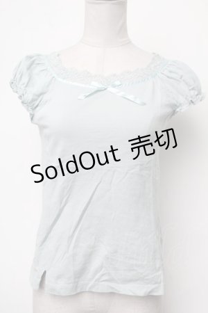 画像: Emily Temple cute / レースデコルテカットソー  サックス S-25-01-28-040-ET-TO-HR-ZS