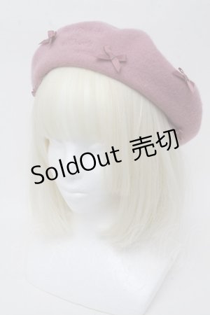 画像: m petit by misako / サンリオキャラクターズコラボ マイメロ バスクリボンベレー  ピンク S-25-01-28-005-LO-AC-AS-ZS