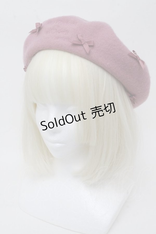 画像1: m petit by misako / サンリオキャラクターズコラボ マイメロ バスクリボンベレー  ピンク S-25-01-28-005-LO-AC-AS-ZS (1)
