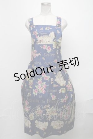 画像: Jane Marple Dans Le Salon / Val de Loireエプロンドレス  ブルー S-25-01-31-062-JM-OP-HR-ZS