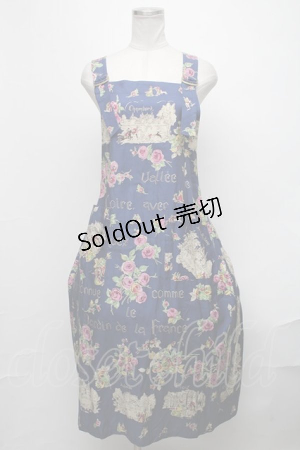 画像1: Jane Marple Dans Le Salon / Val de Loireエプロンドレス  ブルー S-25-01-31-062-JM-OP-HR-ZS (1)