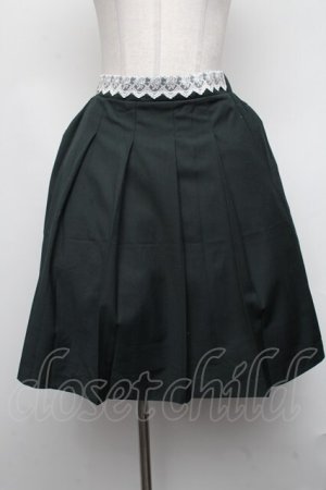 画像: axes femme / プリーツミドルスカート  グリーン S-25-01-31-079-AX-SK-AS-ZI