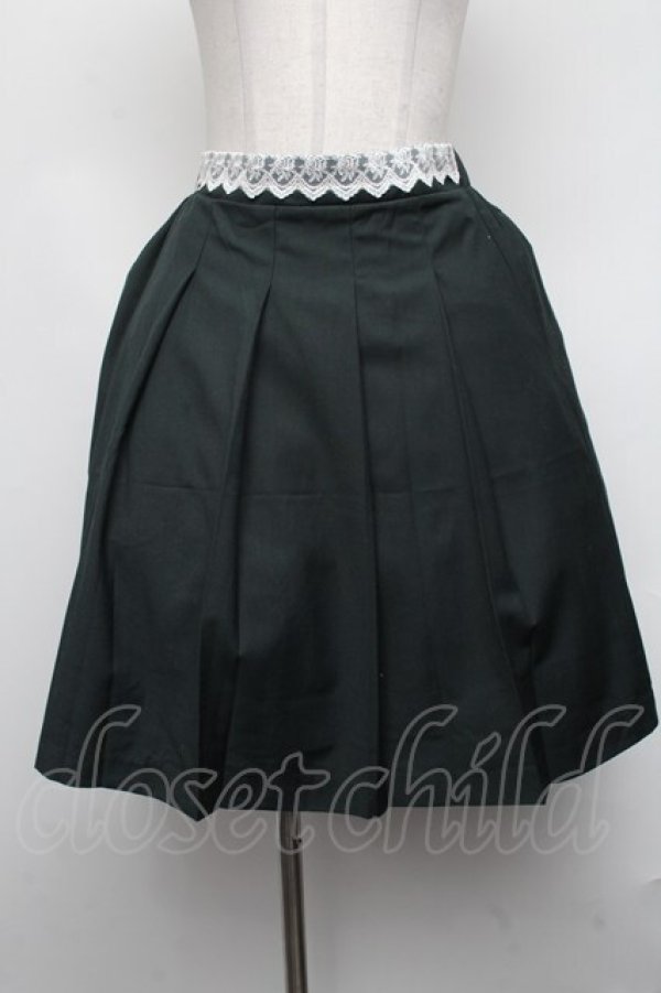 画像1: axes femme / プリーツミドルスカート  グリーン S-25-01-31-079-AX-SK-AS-ZI (1)