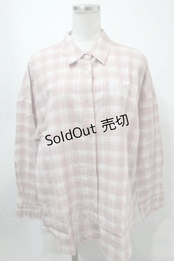 画像1: NieR Clothing / チェックシャツ  ピンク S-25-01-31-048-PU-BL-AS-ZS (1)