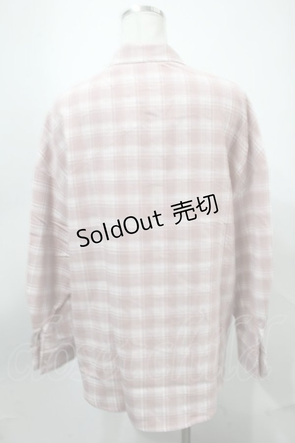 画像2: NieR Clothing / チェックシャツ  ピンク S-25-01-31-048-PU-BL-AS-ZS (2)