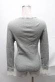 画像2: axes femme / レース使いリブニットプルオーバー  グリーン S-25-02-02-045-AX-TO-AS-ZT306 (2)