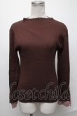 画像1: axes femme / 吸湿発熱袖レースニットプルオーバー  ブラウン S-25-02-02-055-AX-TO-AS-ZT344 (1)