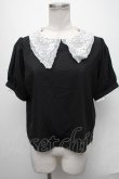 画像1: Swankiss / レース襟トップス  黒ｘ白 S-25-02-02-061-CA-TO-HR-ZS (1)