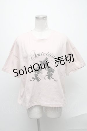画像: Ank Rouge / チョーカー付きプリント半袖トップス  ピンク S-25-02-02-076-CA-BG-HR-ZS