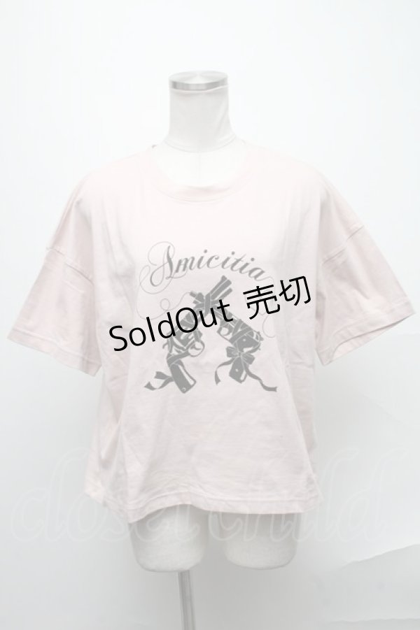 画像1: Ank Rouge / チョーカー付きプリント半袖トップス  ピンク S-25-02-02-076-CA-BG-HR-ZS (1)