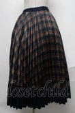画像1: axes femme / チェックプリーツスカート  紺 S-25-02-02-086-AX-SK-HR-ZI (1)