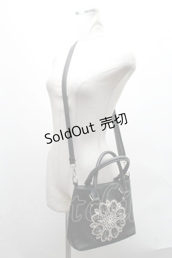 画像1: axes femme / ビジュー付きバッグ  黒 S-25-02-02-012-AX-BG-HR-ZS (1)