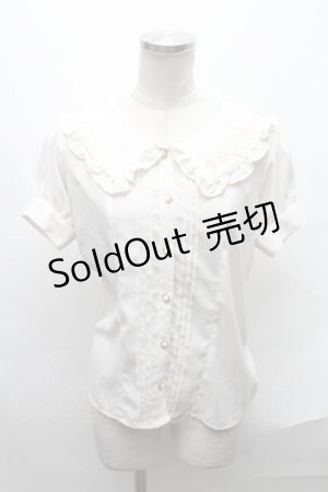 画像: Ank Rouge / 刺繍セーラー襟ブラウス  キナリ S-25-02-02-034-CA-BL-HR-ZS