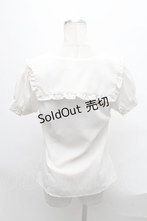 画像2: Ank Rouge / 刺繍セーラー襟ブラウス  キナリ S-25-02-02-034-CA-BL-HR-ZS (2)
