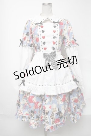 画像: metamorphose / Wonder Card Aliceワンピース  サックス S-25-02-04-057-ME-OP-HR-ZS