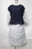 画像1: axes femme / ドッキングシャツワンピース  紺ｘグレー S-25-02-04-048-AX-OP-AS-ZI (1)