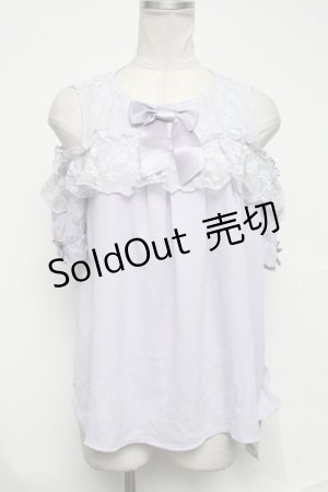 画像: axes femme kawaii / フリルオフショルブラウス  ラベンダー S-25-02-08-049-AX-BL-HR-ZS