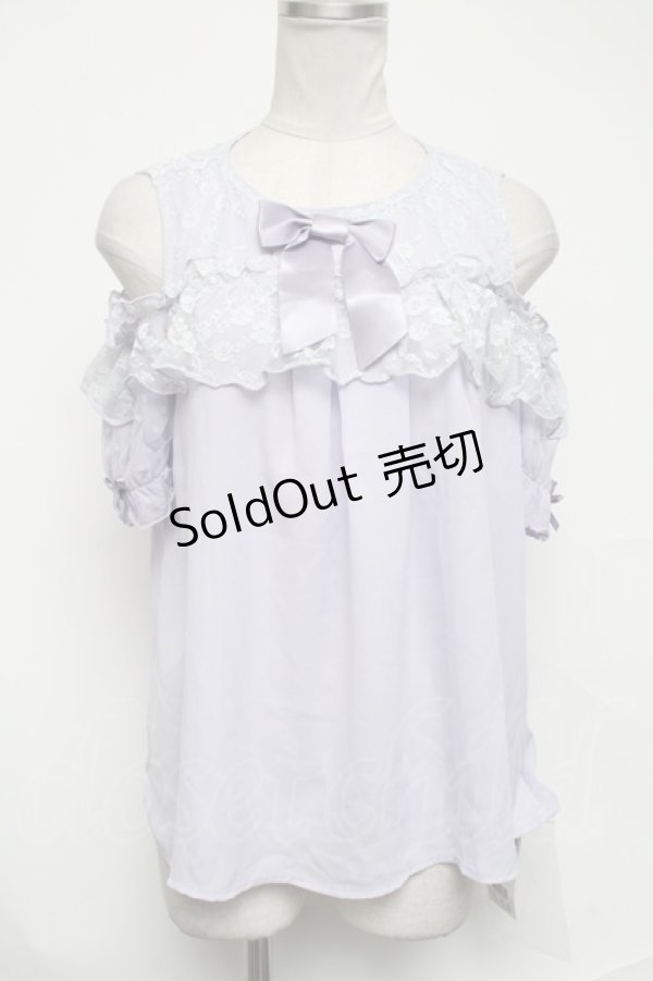 画像1: axes femme kawaii / フリルオフショルブラウス  ラベンダー S-25-02-08-049-AX-BL-HR-ZS (1)