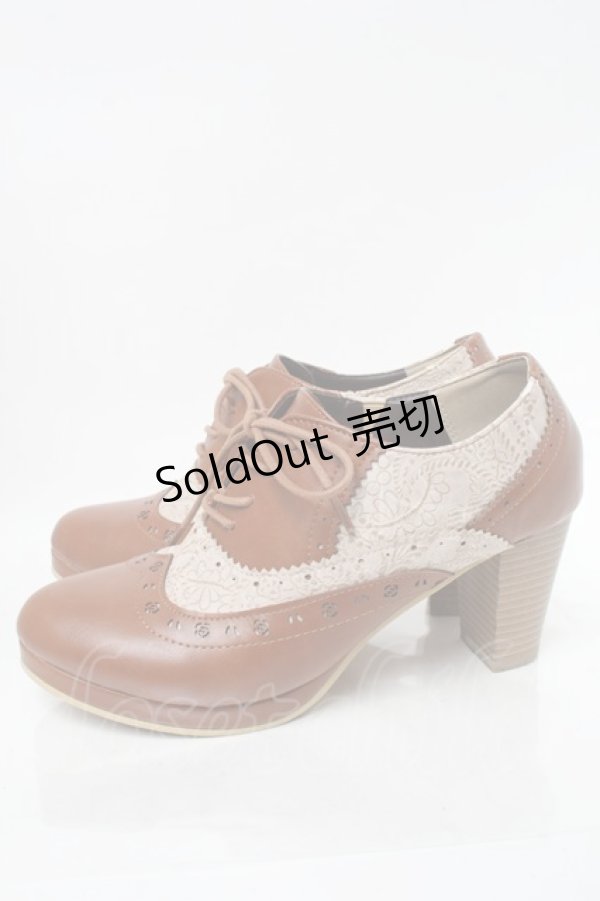 画像2: axes femme / 刺繍ショートブーツ  ブラウン S-25-02-08-004-AX-SH-HR-ZS (2)