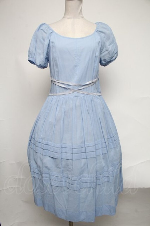 画像1: Jane Marple / パフ袖ワンピース  サックス S-25-02-08-055-JM-OP-AS-ZT359 (1)
