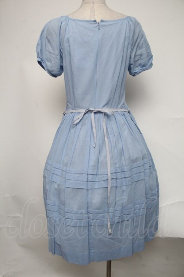 画像2: Jane Marple / パフ袖ワンピース  サックス S-25-02-08-055-JM-OP-AS-ZT359 (2)