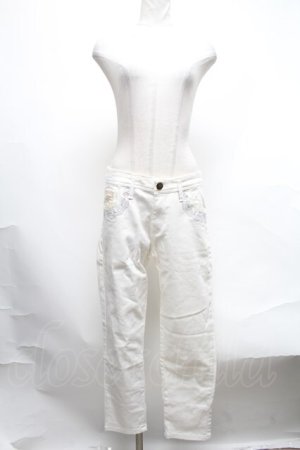 画像: axes femme / パリ刺繍ボーイズデニム  オフ S-25-02-08-092-AX-PA-HR-ZI