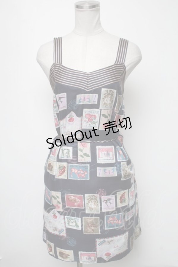 画像1: MILK / Vintage Stampドレス  紺 S-25-02-13-075-ML-OP-AS-ZS (1)