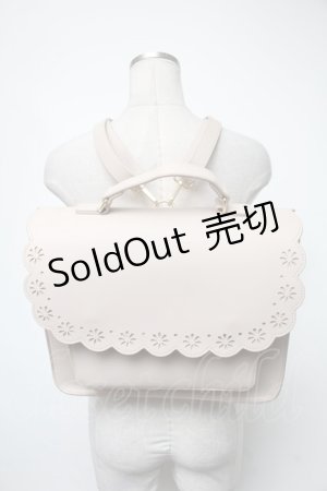 画像: m petit by misako / スカラップ被せの3WAYバッグ  ベージュ S-25-02-15-019-LO-BG-HR-ZS